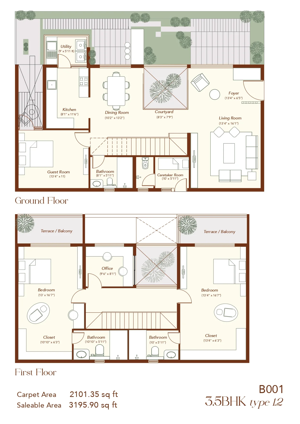Echoes of Eden 3.5 BHK Duplex floor plan 7